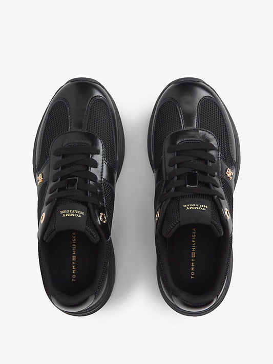 Monogram Mixed Texture Leather Trainers