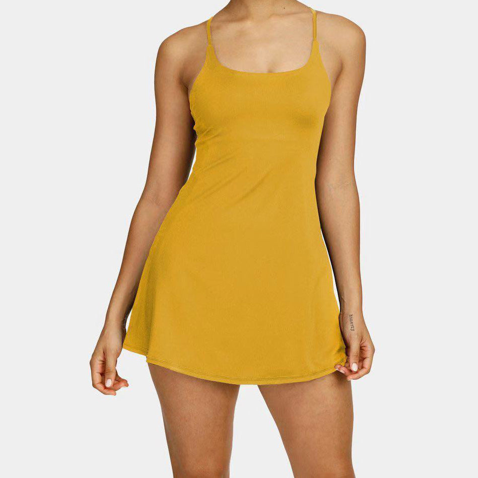 Robes d'entraînement 2-en-1 avec soutien-gorge et short intégrés