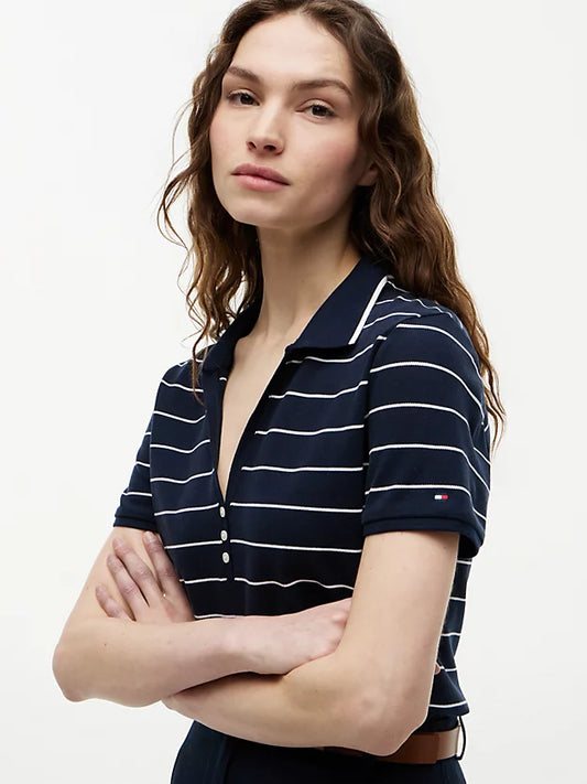 Regular Fit Pique Henley Polo Shirt
