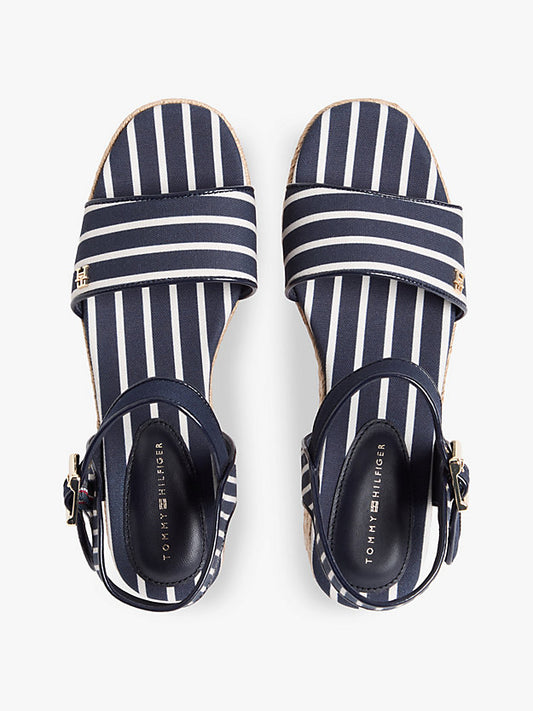 Breton Stripe Platform Wedge Espadrilles