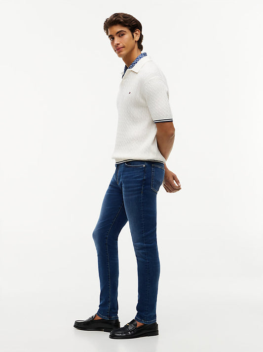Bleecker Whiskered Five-Pocket Slim Jeans