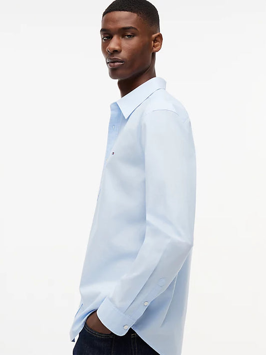 Regular Fit Flag Embroidery Poplin Shirt