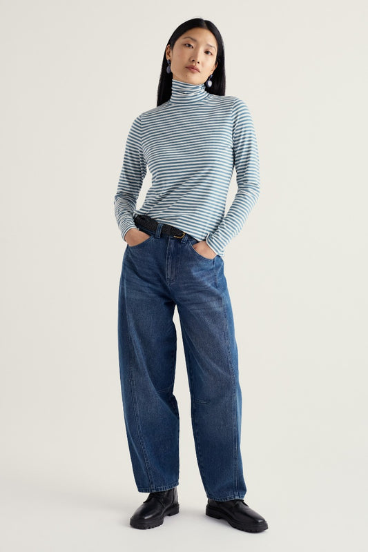 Landing Roll Neck Top in GOTS-Certified Organic Cotton