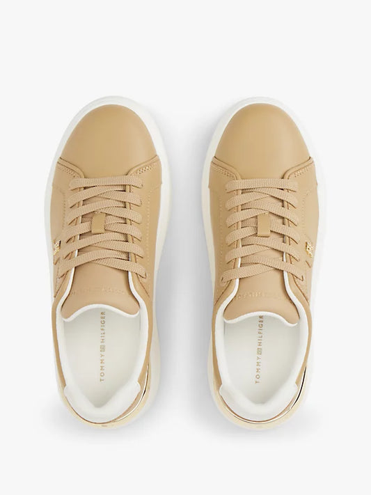 Metallic Monogram Leather Platform Trainers