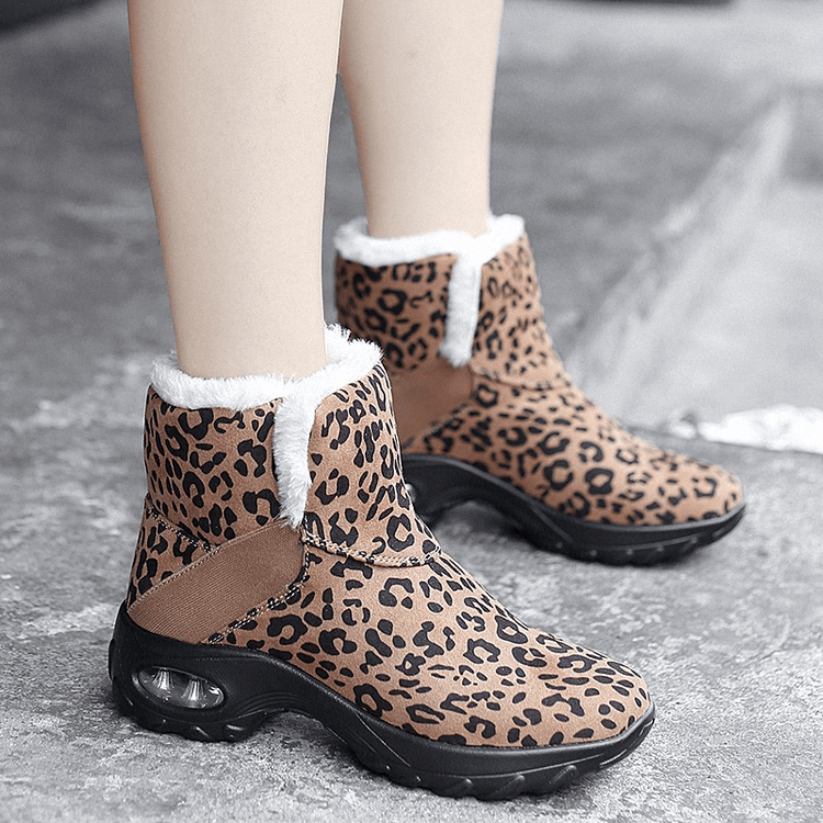Bottes de neige en peluche pour femmes avec coussin d'air