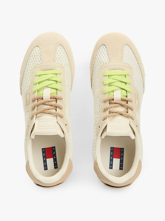 Low Profile Mixed Texture Knit Trainers