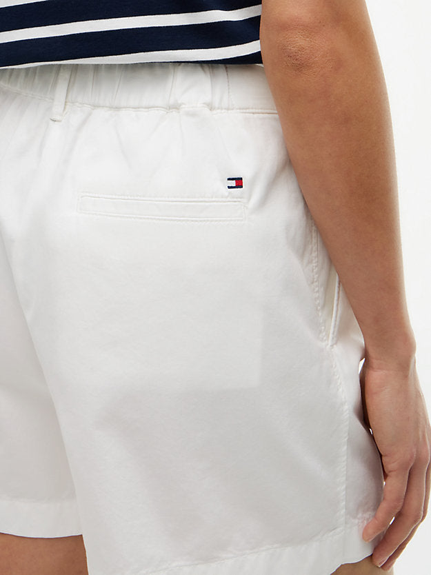 Washed Flared Chino Shorts