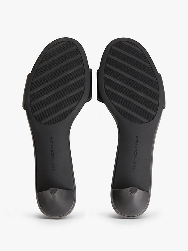 Monogram Leather Heeled Mules