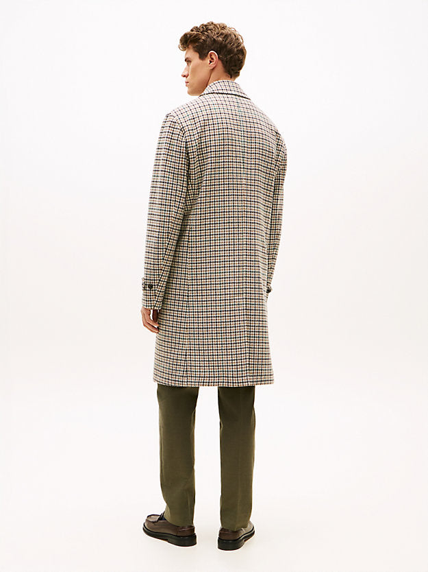 HoundstooWool Blend Longline Coat