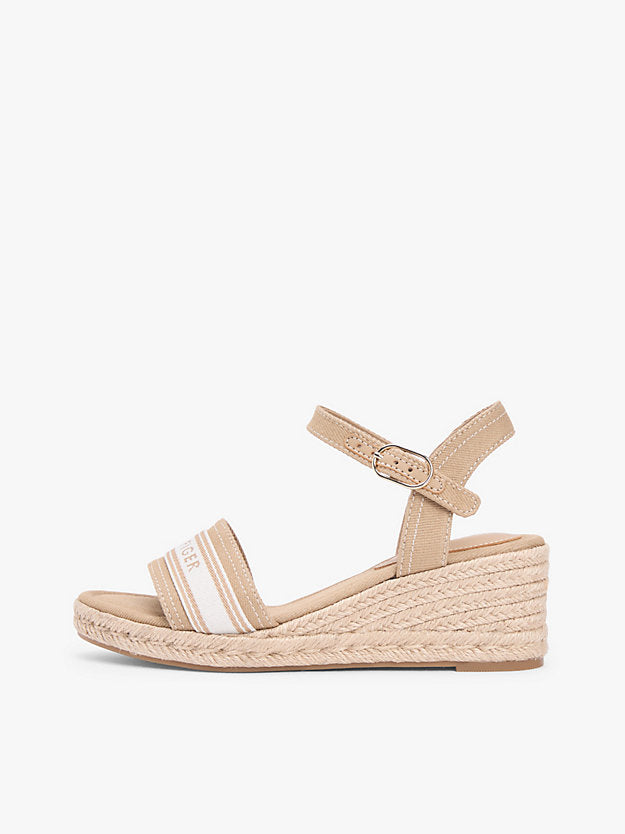 Canvas Denim Wedge Espadrilles