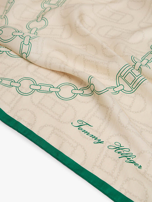 Woven Chain Pure Silk Scarf