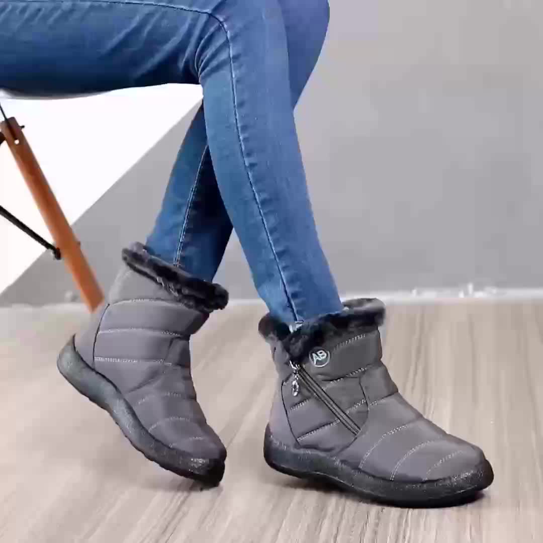 Warme, wasserdichte, rutschfeste orthopädische Stiefel für Damen