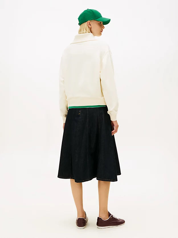 Logo Embroidery Terry Quarter-Zip Jumper