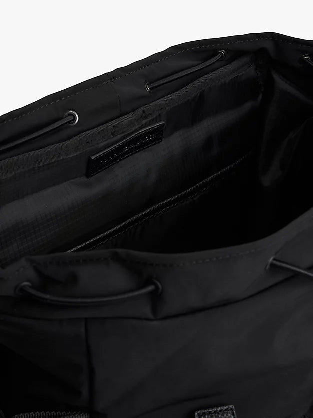 Textile Logo Travel Flap Backpack
