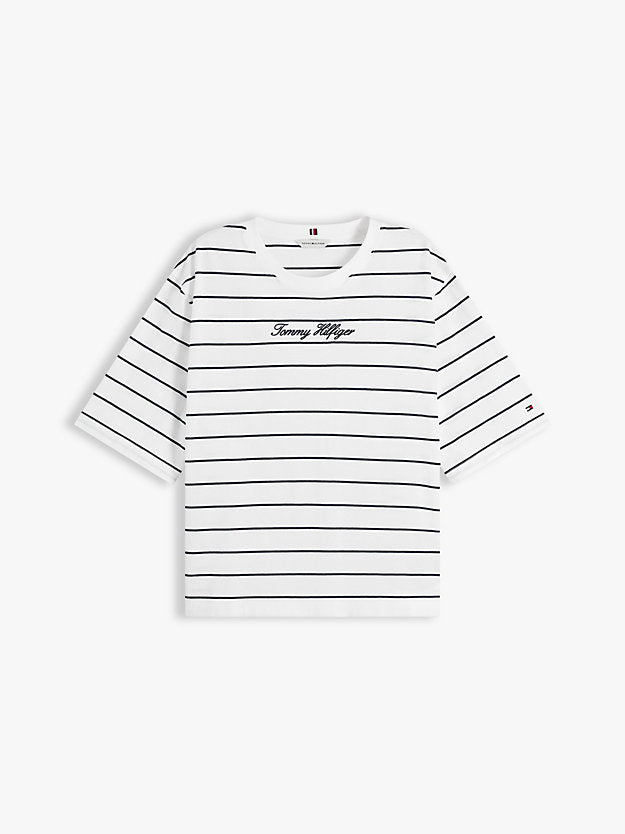 Logo Embroidery Relaxed Crew Neck T-Shirt