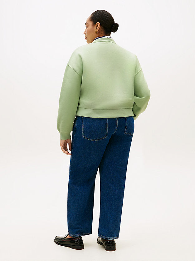 Curve Logo Flex Fleece Relaxed Sweatshirt