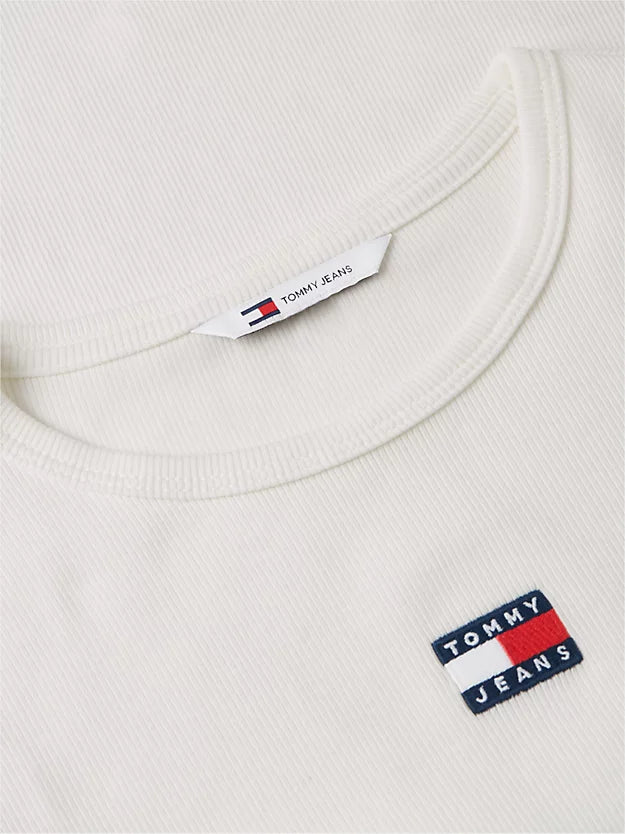 Badge Ribbed Slim T-Shirt