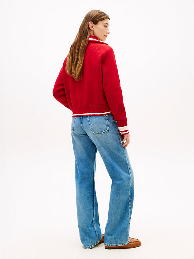 Metal Flag Relaxed Quarter-Zip Jumper