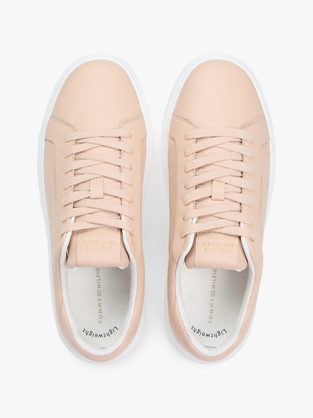 Lightweight Leather Cupsole Court Trainers