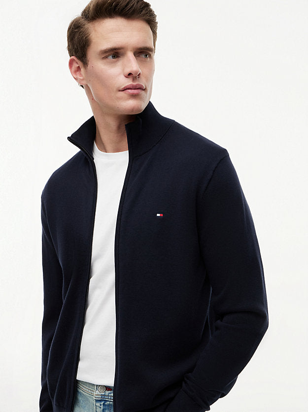 Flag Embroidery Zip-Thru Jumper