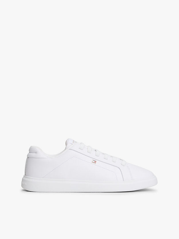 Lightweight Leather Cupsole Court Trainers