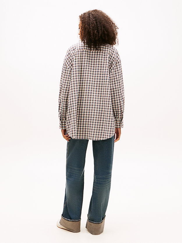 Relaxed Fit Tartan Check Seersucker Shirt