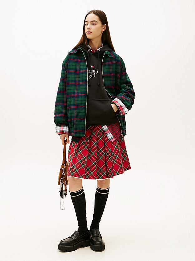 Girl Padded Tartan Oversized Ivy Jacket
