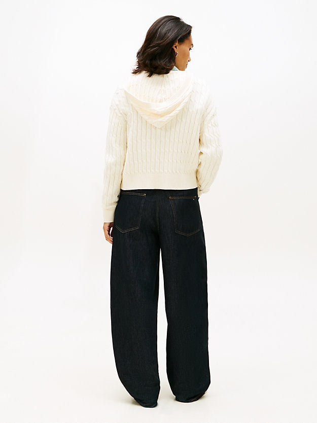 Cable Knit Zip-Thru Hoody
