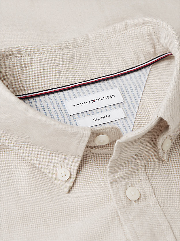 Regular Fit Flag Embroidery Oxford Shirt