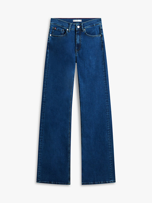 Mid Rise Flared Leg Jeans