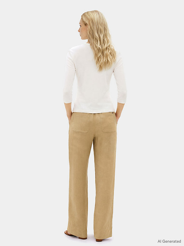 Gold-Tone Button Slim Henley T-Shirt