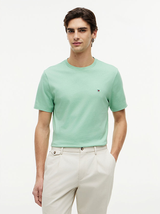 Flag Embroidery Jersey Crew Neck T-Shirt