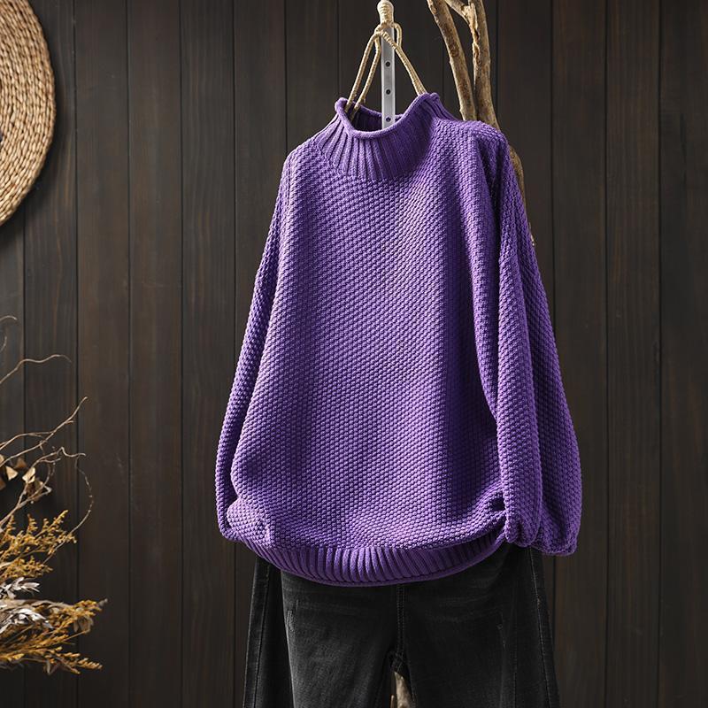 Rollkragenpullover mit dreidimensionalem Rautenstrickmuster