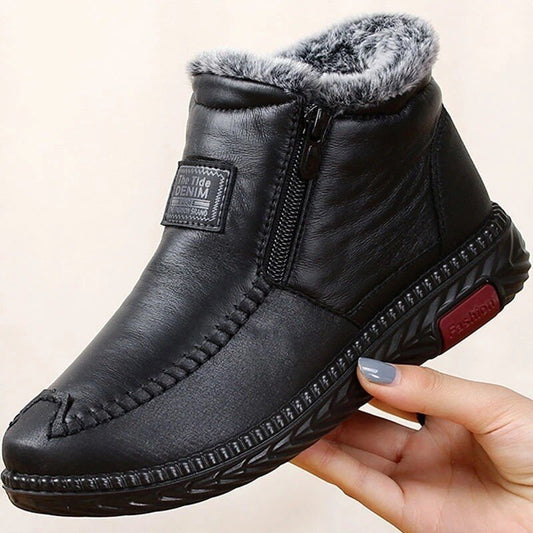 Wasserdichte rutschfeste Baumwoll-Lederstiefel für Damen 🔥HOT SALE !!!-60% RABATT für begrenzte Zeit