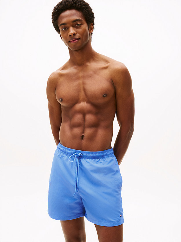 Flag Embroidery Mid LengSwim Shorts