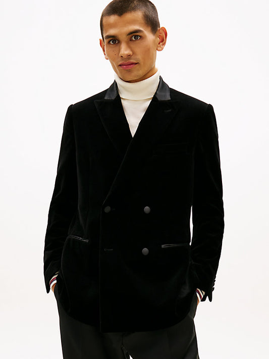 Velvet Regular Fit Double Breasted Blazer