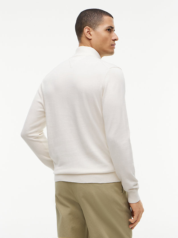 Flag Embroidery Quarter-Zip Jumper