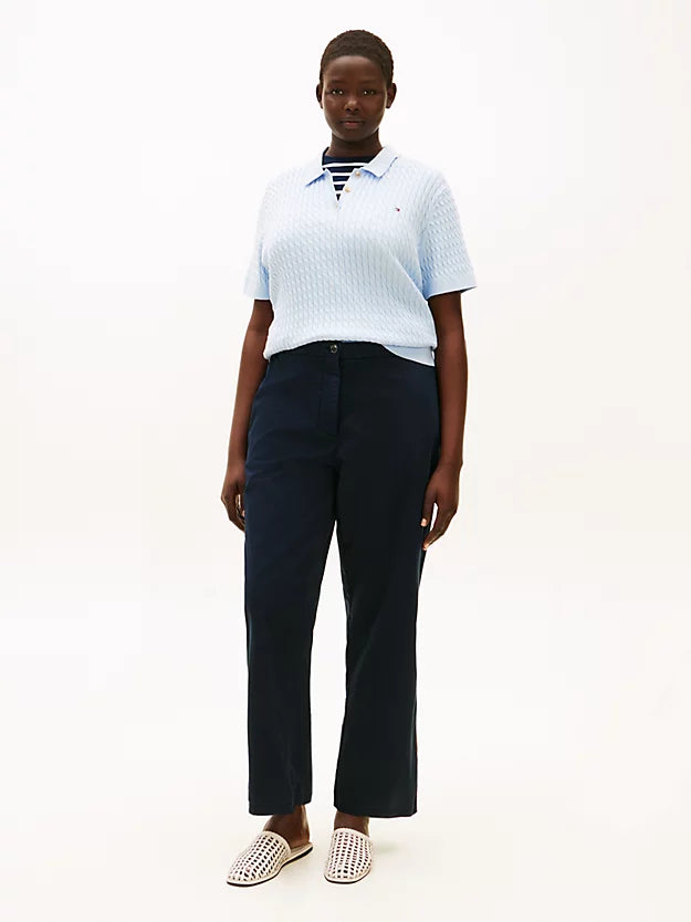 Curve Washed Slim Straight Leg Chinos