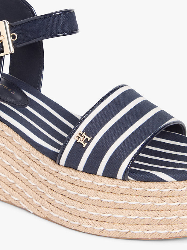 Breton Stripe Platform Wedge Espadrilles