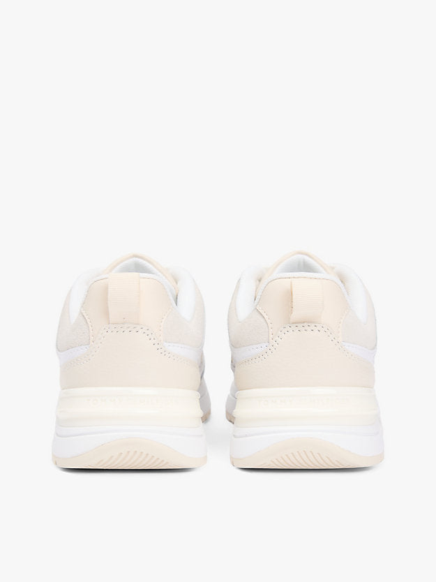 Monogram Leather Mixed Texture Trainers