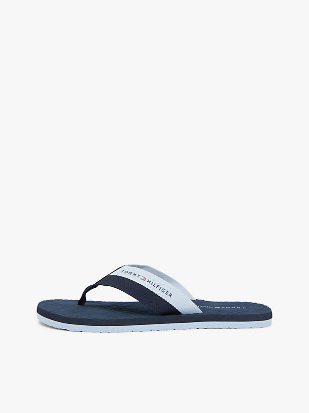Webbing Strap Flag Embossed Flip-Flops