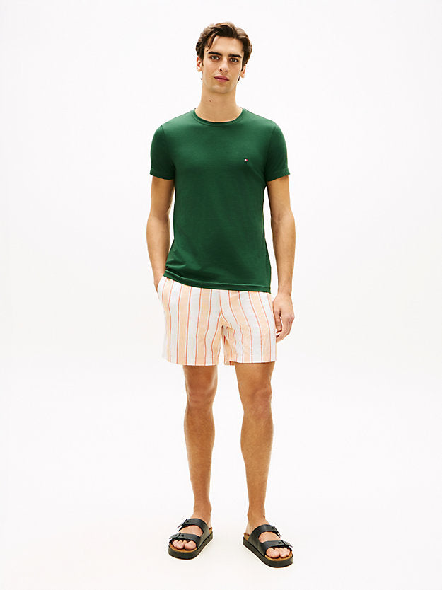 Flag Embroidery Slim Jersey T-Shirt