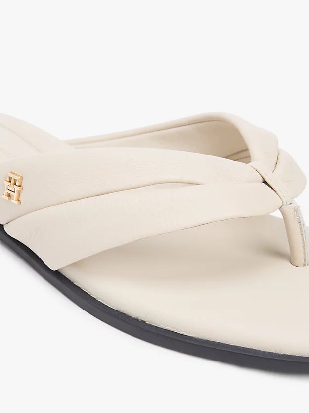 Leather Toe Post Flat Sandals