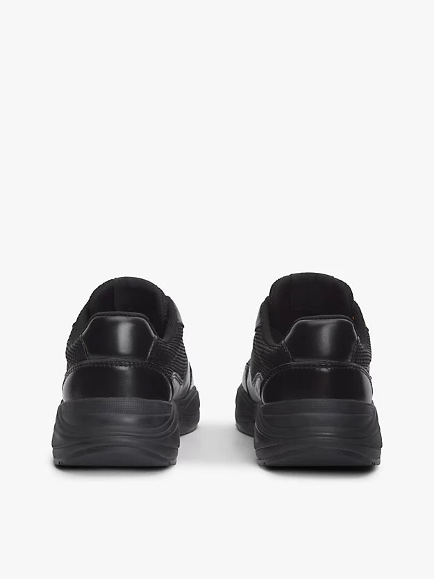 Monogram Mixed Texture Leather Trainers