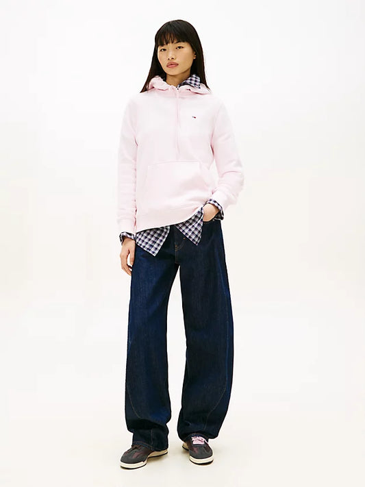 Flag Embroidery Fleece Drawstring Hoody