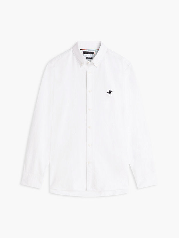 Heritage Regular Fit Logo Embroidery Oxford Shirt