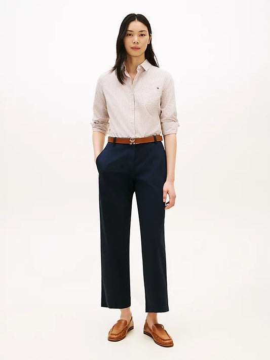 Washed Slim Straight Leg Chinos