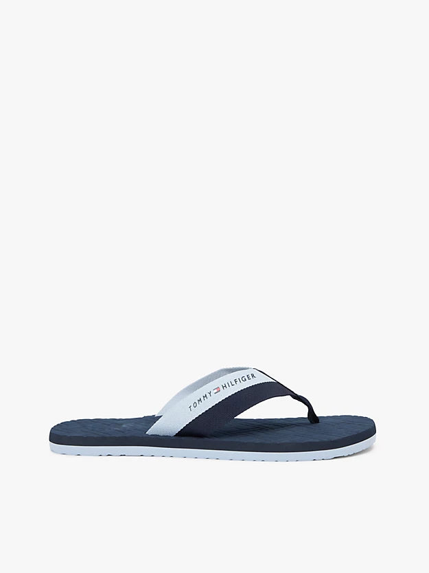 Webbing Strap Flag Embossed Flip-Flops