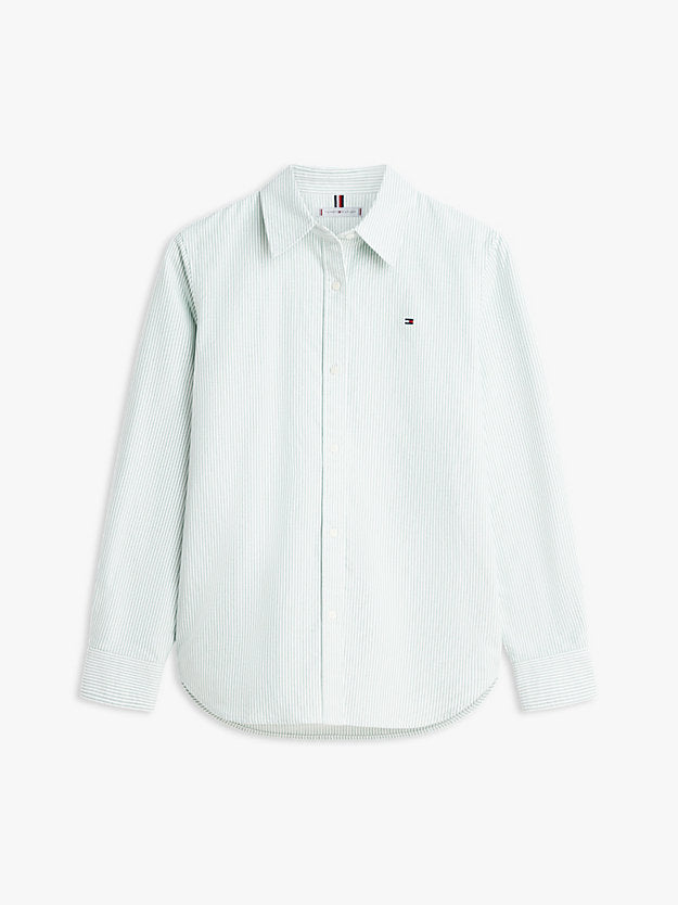 Relaxed Fit Flag Embroidery Oxford Shirt