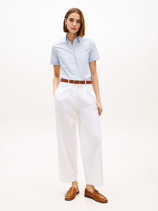 Barrel Leg Mid Rise Chinos